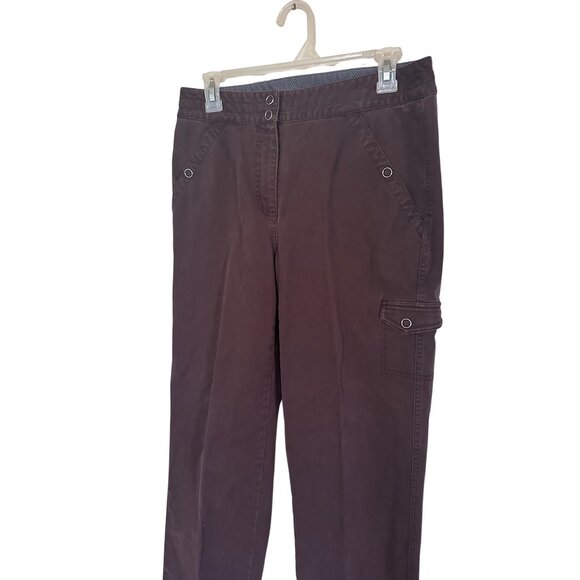 L.L. Bean brown straight leg pants size 10 regular - Picture 6 of 7